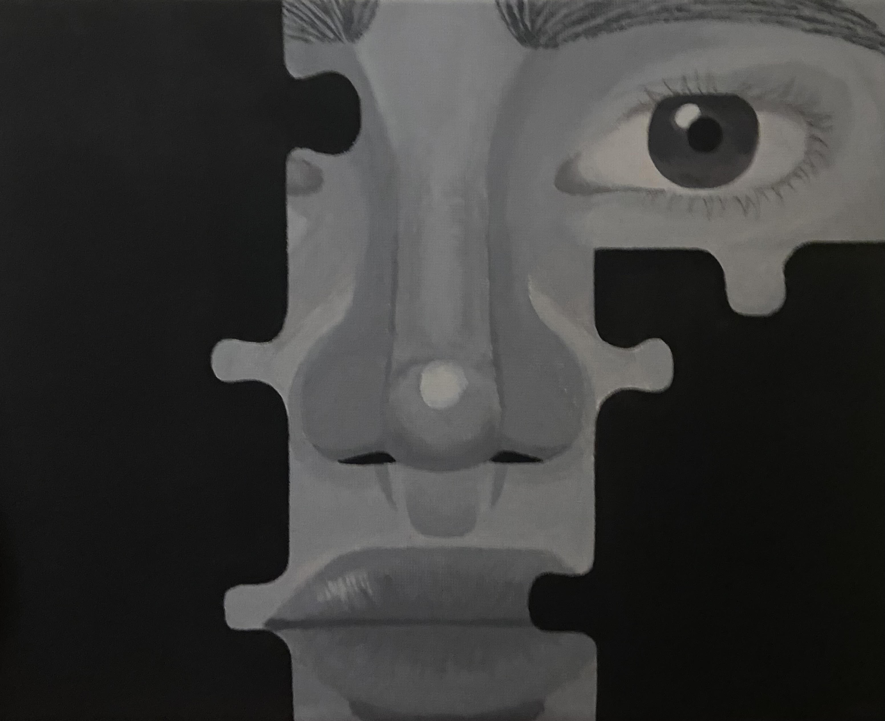 Pencil Sketch : Puzzle of a Face - 2022